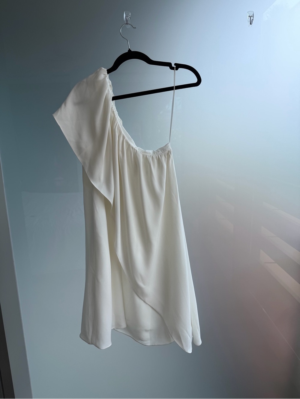 Trina Turk Summer White Flowy One Shoulder Dress - Picture 2 of 6